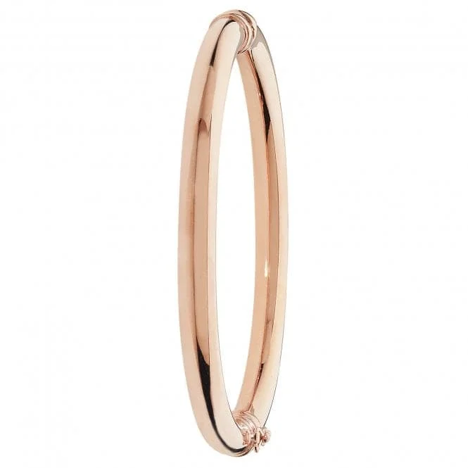 9ct Rose Gold Ladies Bangle with Hinged Design