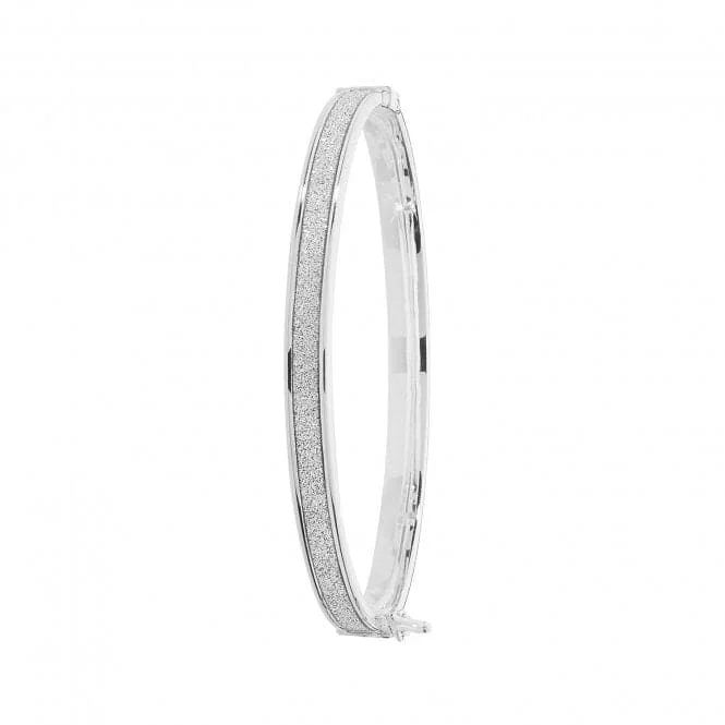 9ct White Gold Babies Hinged Bangle BN387BW