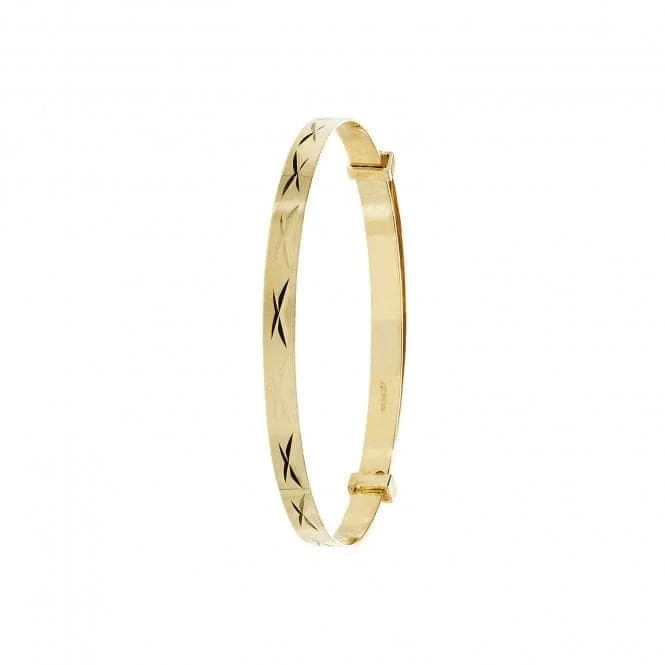 9CT Yellow Gold Babies Expansion Bangle BN130