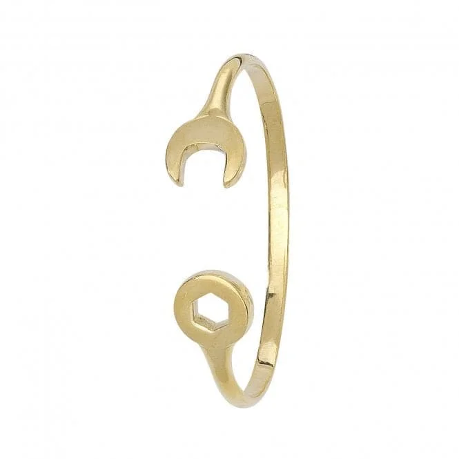 9CT Yellow Gold Baby Spanner Bangle BN356