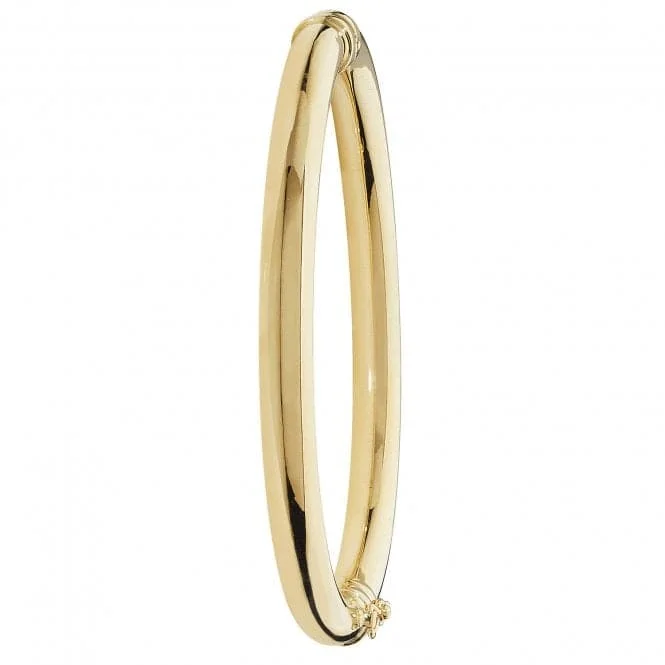 9ct Yellow Gold Ladies Hinged Bangle BN378