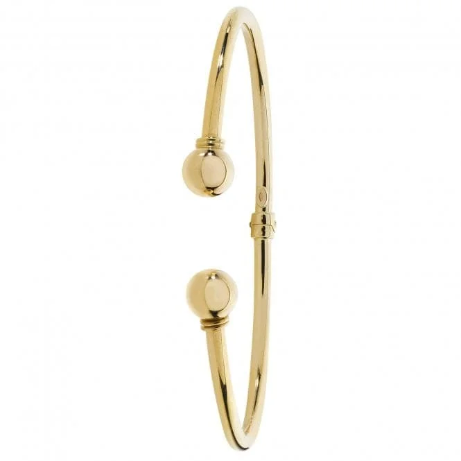 9ct Yellow Gold Ladies Torc Bangle with Hinged Design BN388