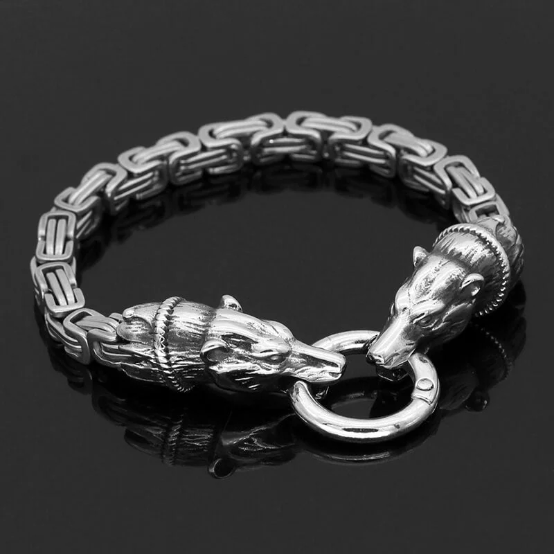 Bear Head Buckle Stainless Steel Bracelet