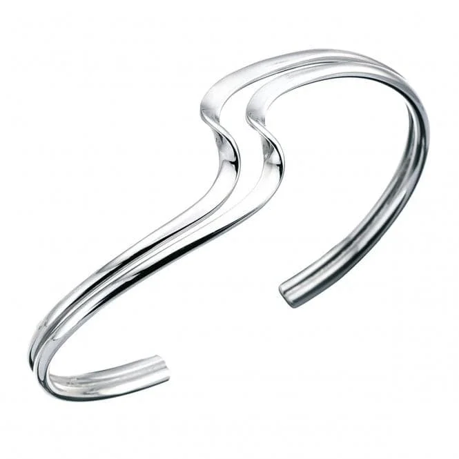 Beginnings Sterling Silver B480 Double Wave Bangle