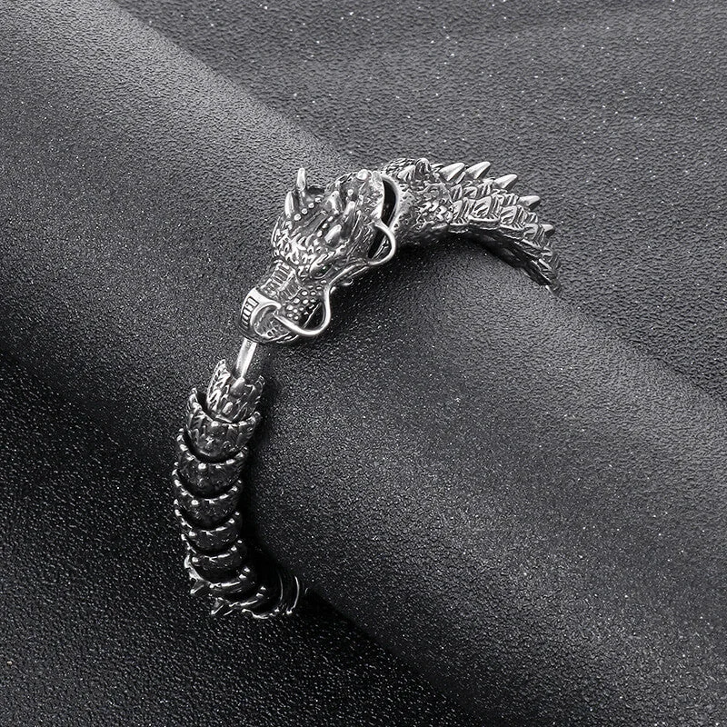 Chinese Dragon Stainless Steel Animal Bracelet