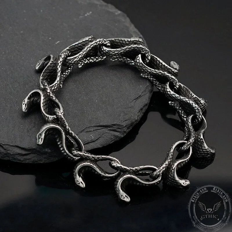 Cobra Snake Stainless Steel Bracelet