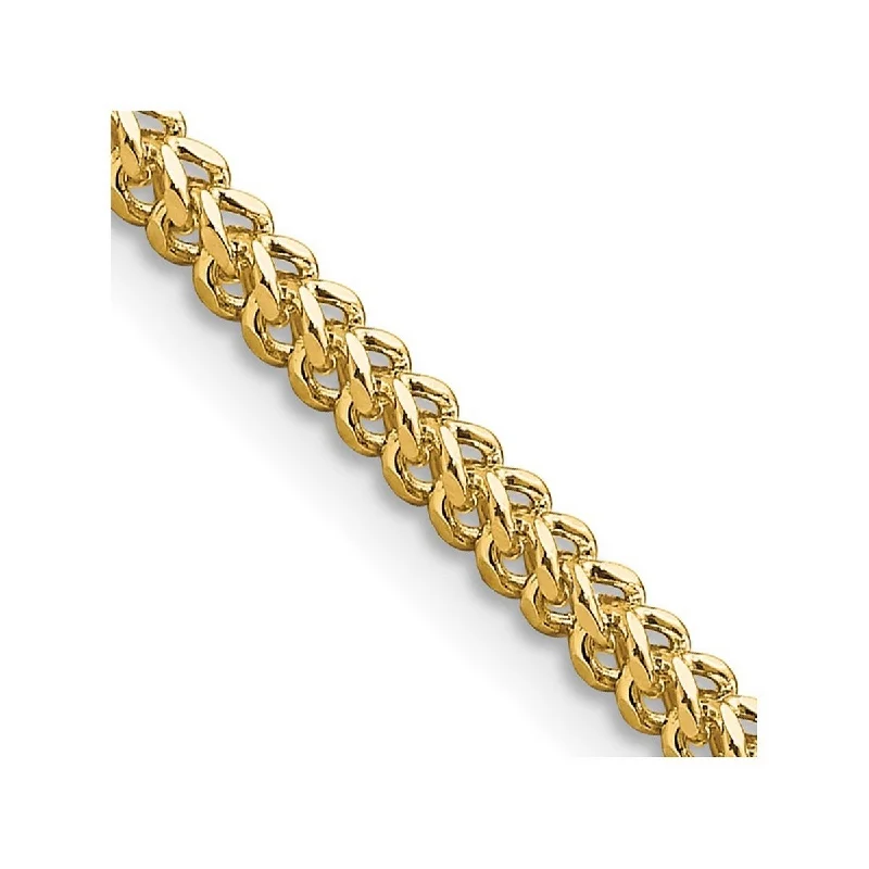 Curata 14k 2.3mm Franco Chain Bracelet