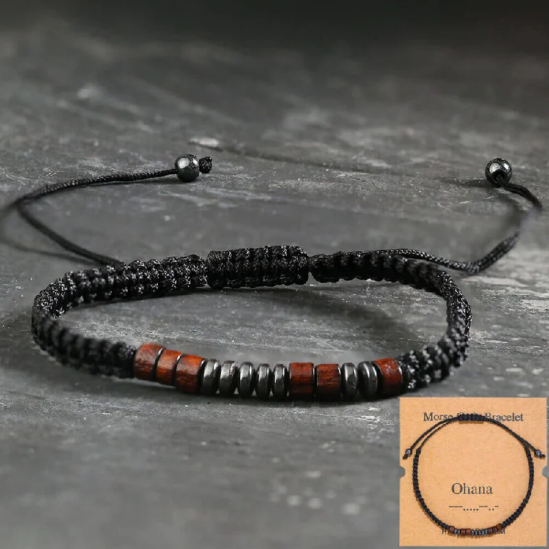 Ohana Morse Code Bracelet