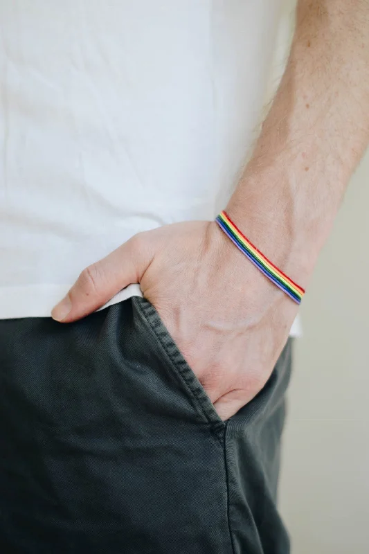 Pride bracelet, rainbow flag bracelet