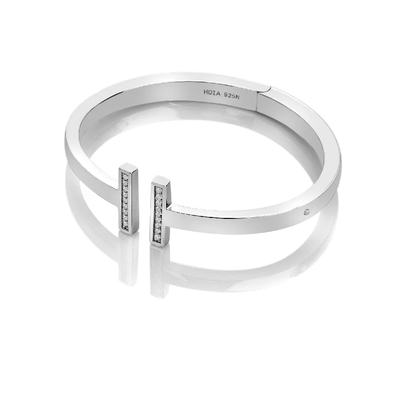 Sterling Silver HD X TG T-Bar Bangle DC202