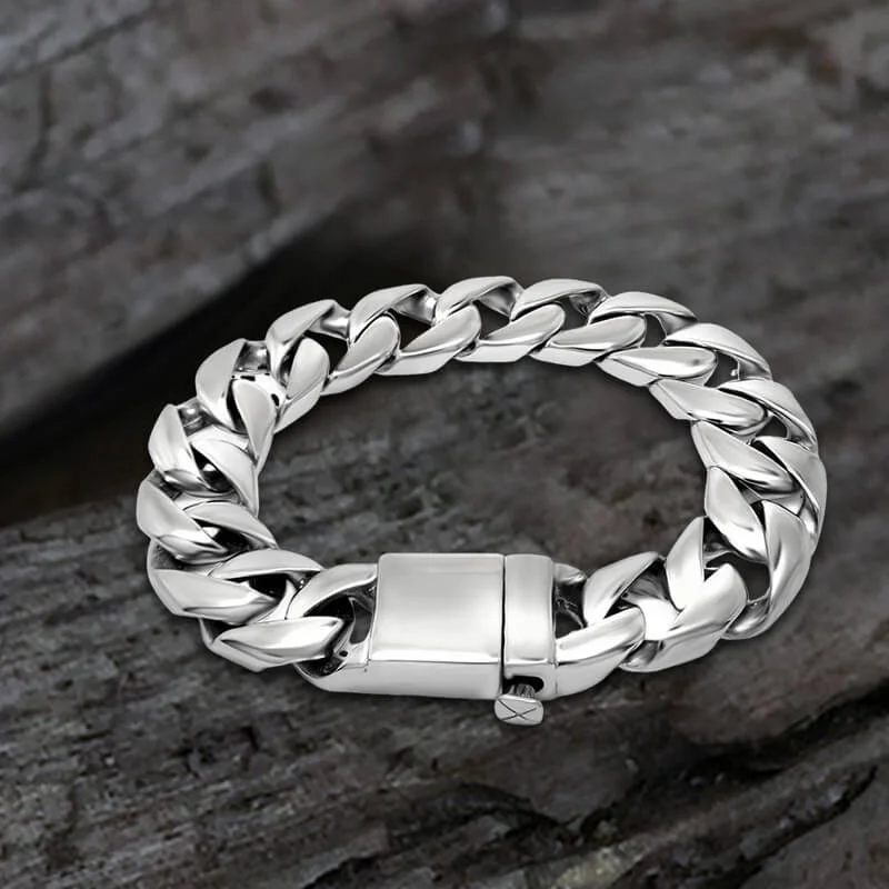 Thick Cuban Link Stainless Steel Bracelet