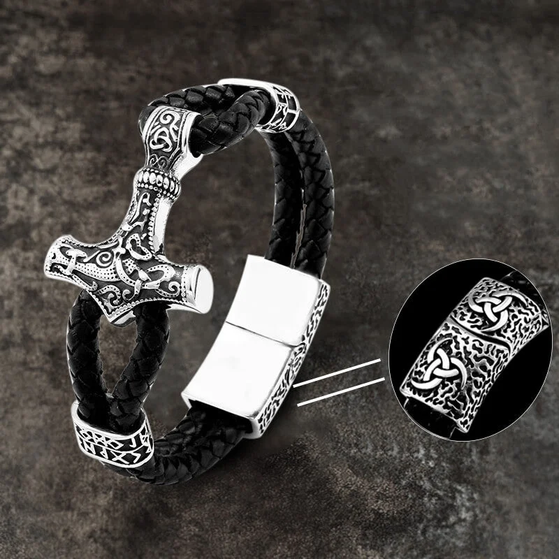 Thor’s Hammer Stainless Steel Viking Bracelet