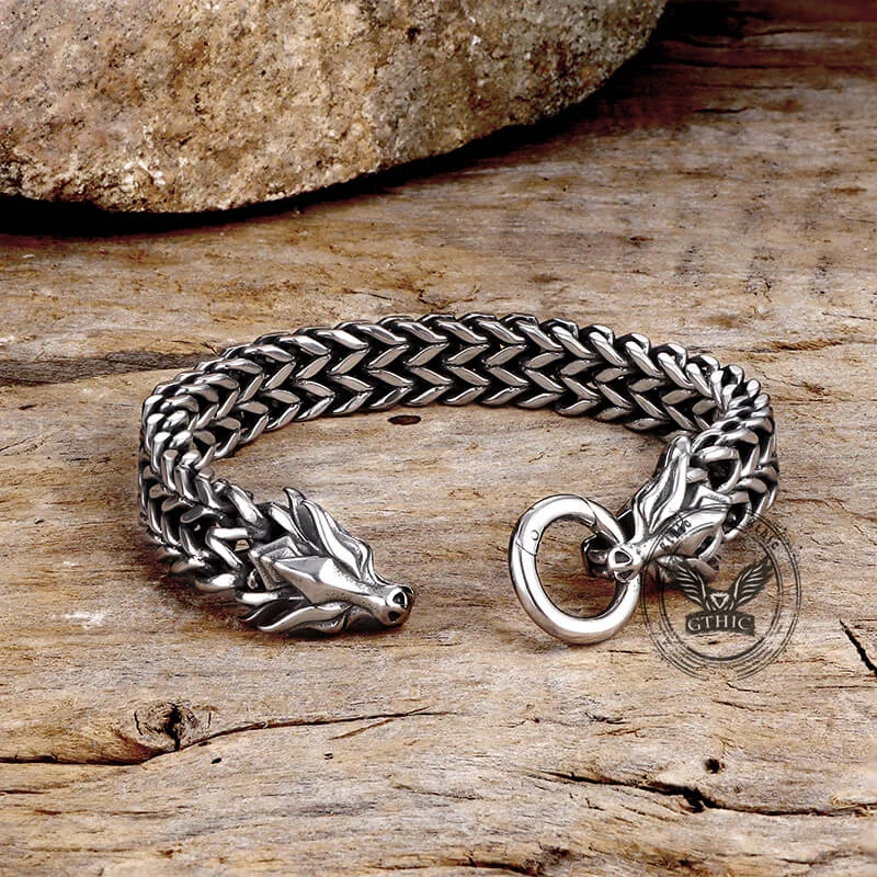 Vintage Dragon Head Stainless Steel Bracelet