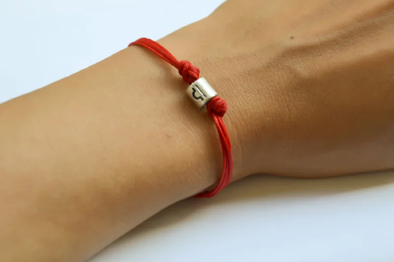 Zodiac signs bracelet, Libra sign, red cord, birthday gift for her