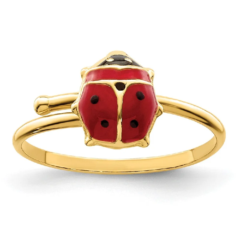 14k Gold Children's Ladybug Ring