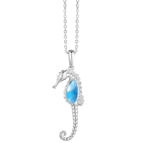 Larimar Kai Seahorse Pendant by Alamea