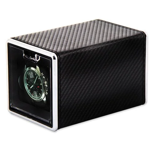 Rotations Carbon Fiber Cloth Covered Metal Single Watch Winder