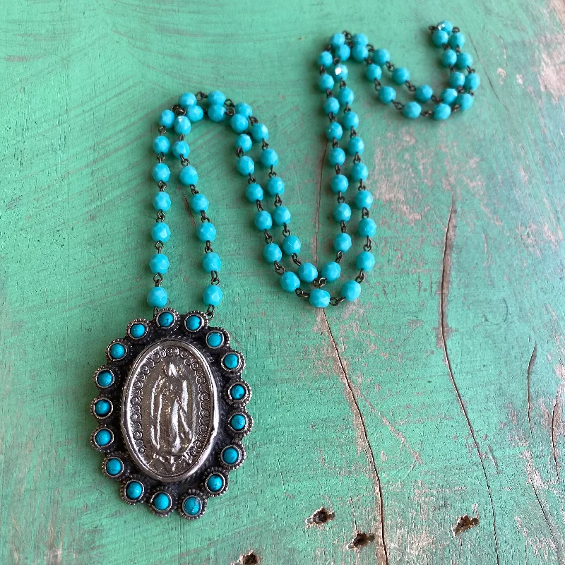 Tranquil Turquoise Virgencita Necklace