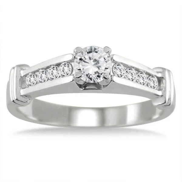 1/2 Carat TW Diamond Engagement Ring in 10K White Gold