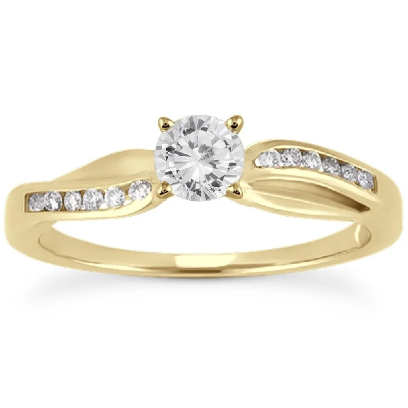 1/2 Carat TW Diamond Engagement Ring in 10k Yellow Gold