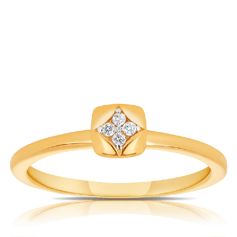 Diamond Stacker Ring in 9ct Yellow Gold