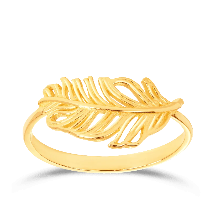 Leaf Ring in 9ct Yellow Gold