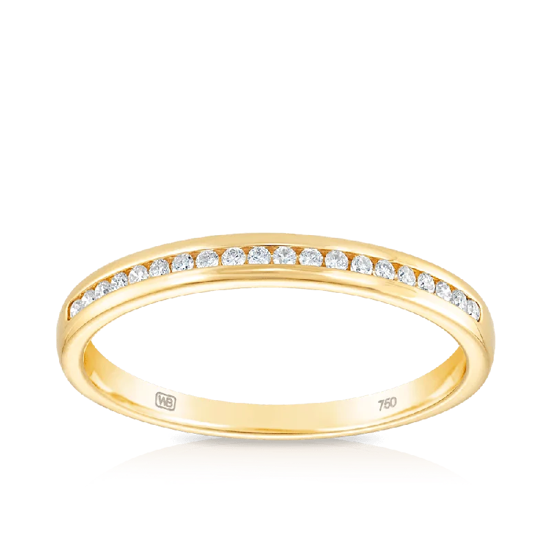 0.10ct TW Diamond Anniversary Band in 18ct Yellow Gold