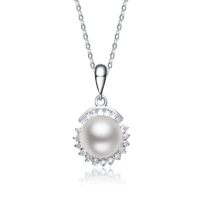 Delphine Classic Silver Pearl Pendant