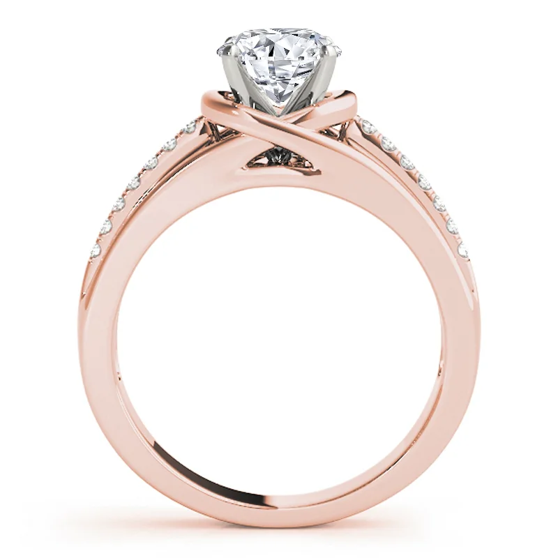 Auriya 14k Rose Gold Lab Grown Round Diamond Engagement Ring 0.50 to 5.00 ct. tw. (F-G VS)