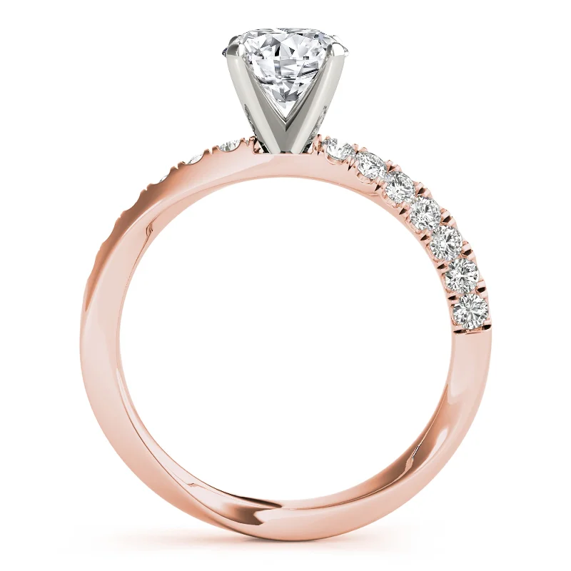 Auriya 14k Rose Gold Lab Grown Round Diamond Engagement Ring 0.50 to 5.00 ct. tw. (F-G VS)