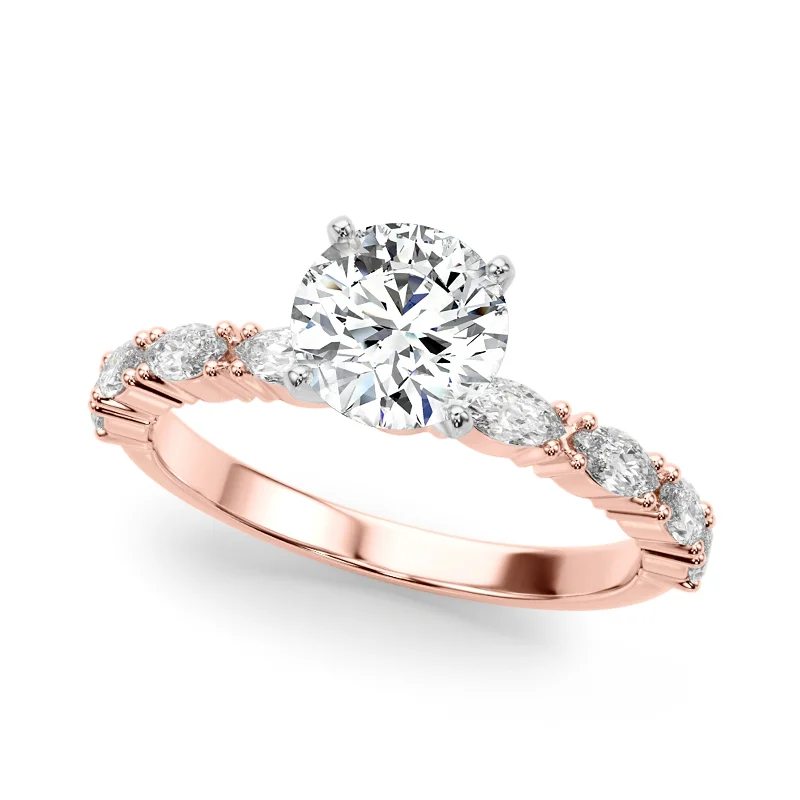 Auriya 14k Rose Gold Lab Grown Round Diamond Engagement Ring 0.50 to 5.00 ct. tw. (F-G VS)