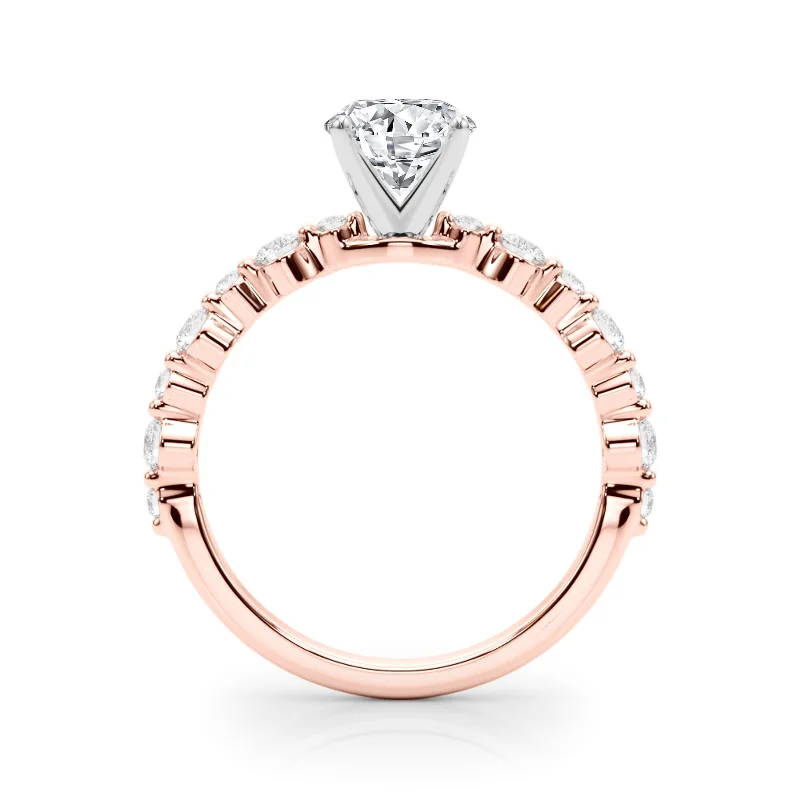 Auriya 14k Rose Gold Lab Grown Round Diamond Engagement Ring 0.50 to 5.00 ct. tw. (F-G VS)