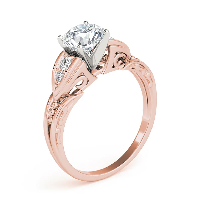 Auriya 14k Rose Gold Lab Grown Round Diamond Engagement Ring 0.50 to 5.00 ct. tw. (F-G VS)