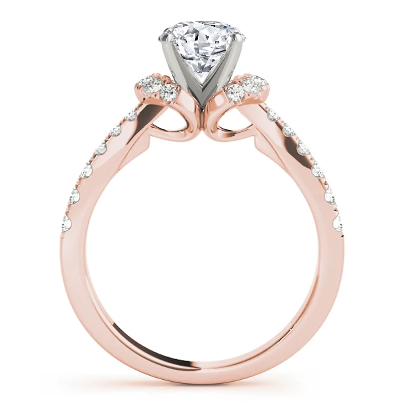 Auriya 14k Rose Gold Lab Grown Round Diamond Halo Engagement Ring 0.50 to 5.00 ct. tw. (F-G VS)