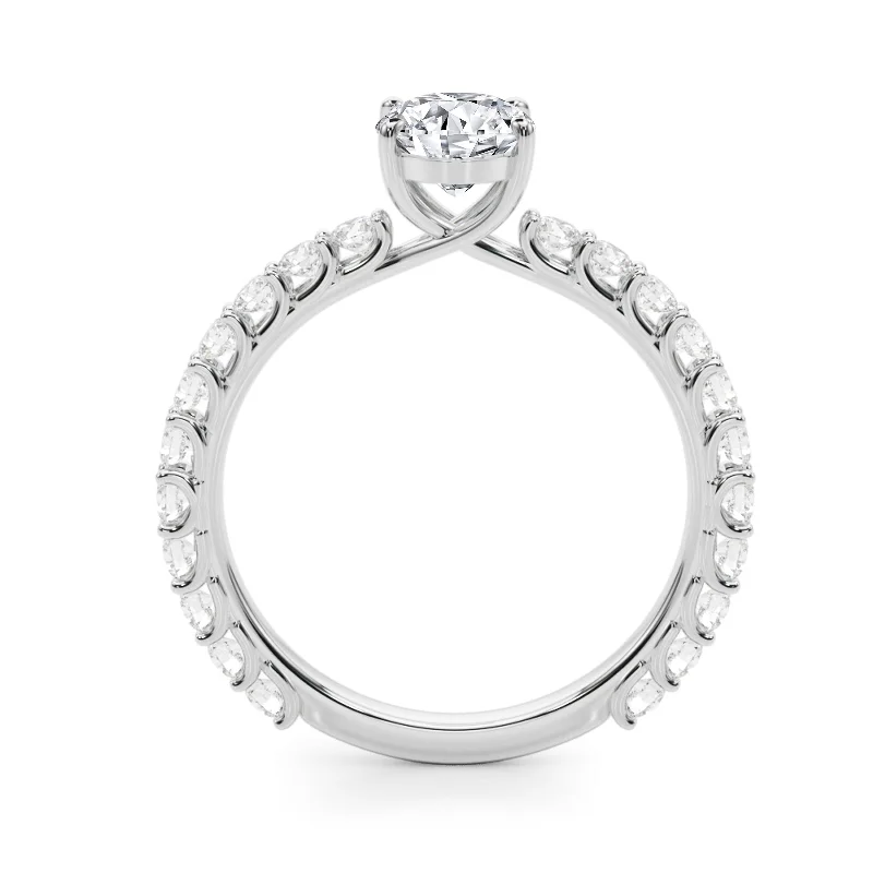 Auriya 14k White Gold Lab Grown Oval Diamond Engagement Ring 0.50 to 5.00 ct. tw. (F-G VS)