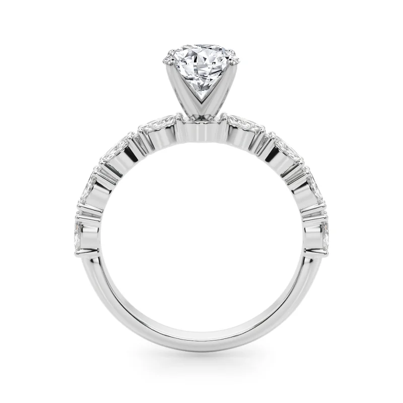 Auriya 14k White Gold Lab Grown Round Diamond Engagement Ring 0.50 to 5.00 ct. tw. (F-G VS)