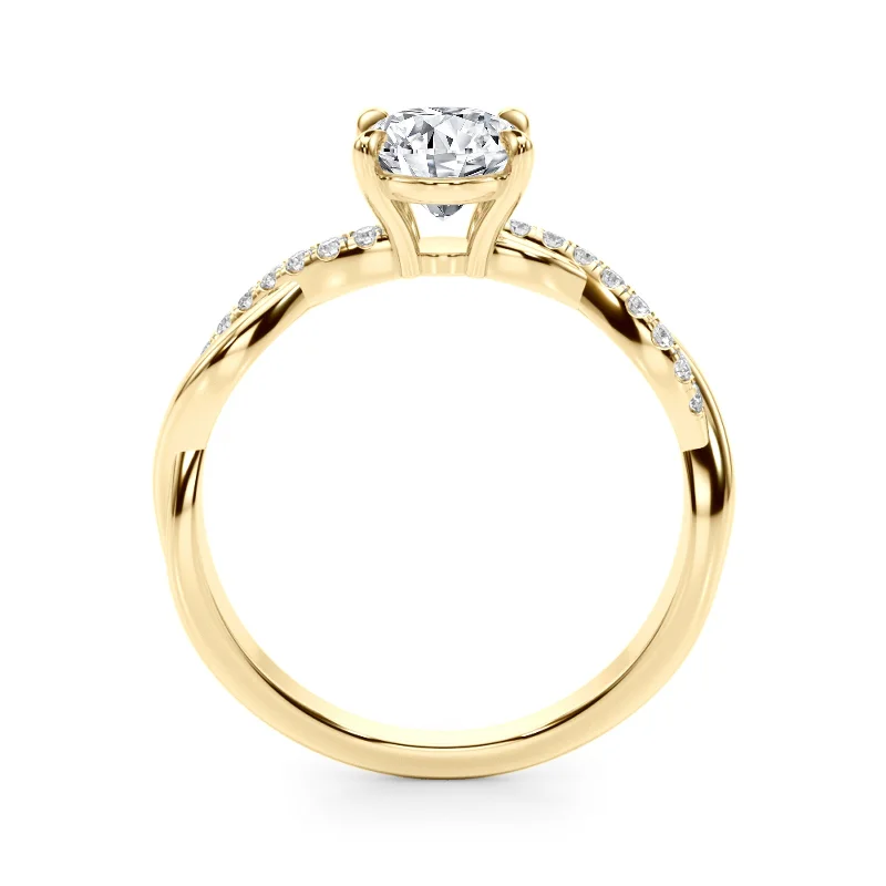 Auriya 14k Yellow Gold Lab Grown Oval Diamond Engagement Ring 0.50 to 5.00 ct. tw. (F-G VS)