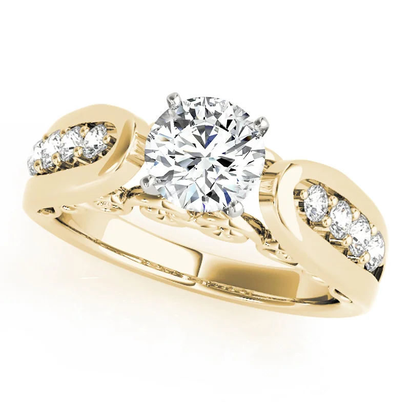 Auriya 14k Yellow Gold Lab Grown Round Diamond Engagement Ring 0.50 to 5.00 ct. tw. (F-G VS)