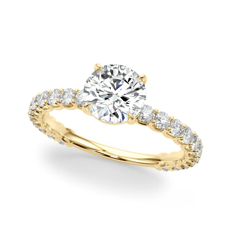 Auriya 14k Yellow Gold Lab Grown Round Diamond Engagement Ring 0.50 to 5.00 ct. tw. (F-G VS)