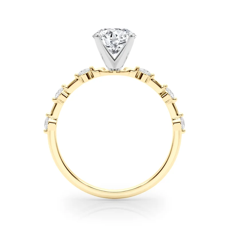 Auriya 14k Yellow Gold Lab Grown Round Diamond Engagement Ring 0.50 to 5.00 ct. tw. (F-G VS)