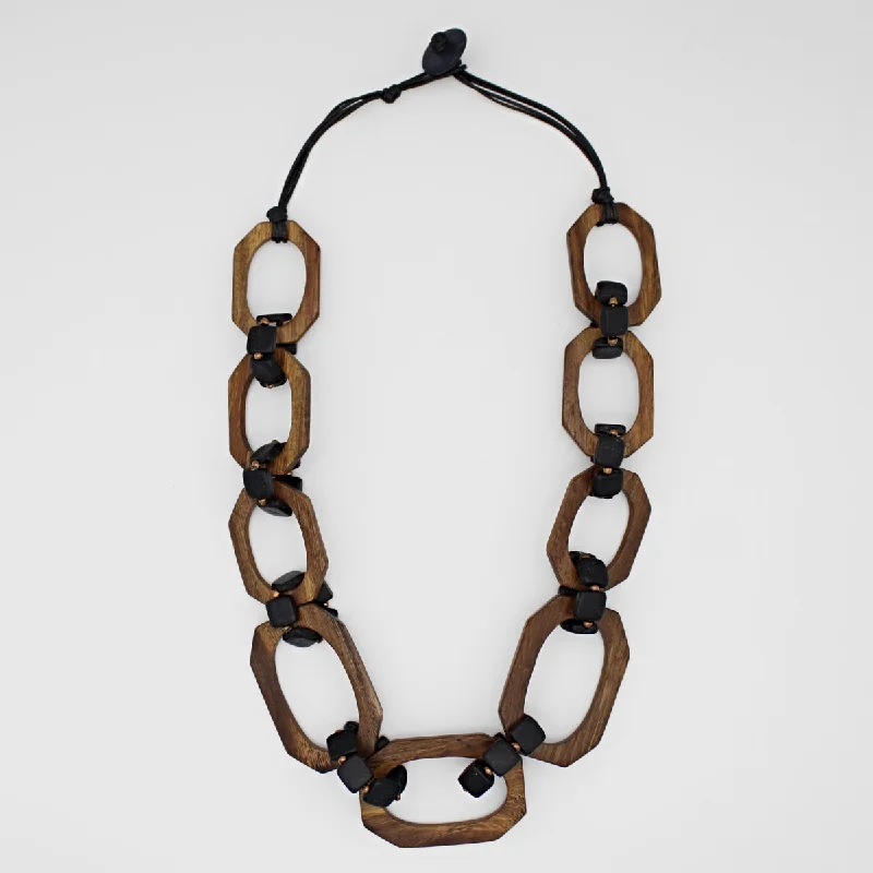 Brown Paz Link Necklace