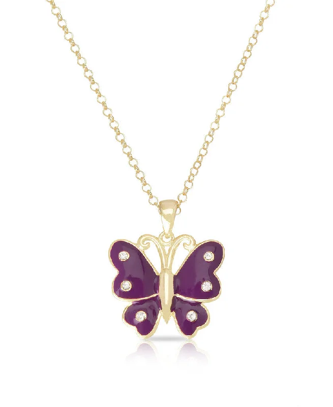 Butterfly Pendant (Purple)