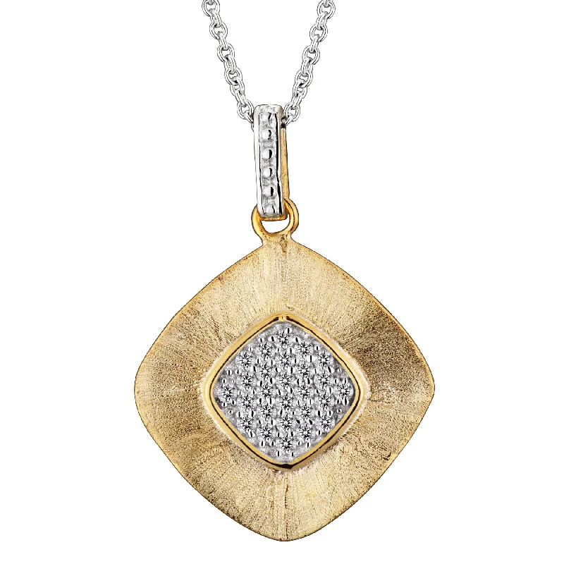 Léa Hammered Square Drop Last Pair Pendant