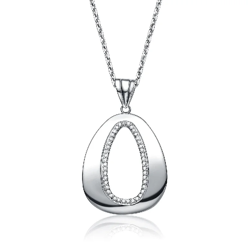 Aubrey Pear Shape Micro Pave Pendant