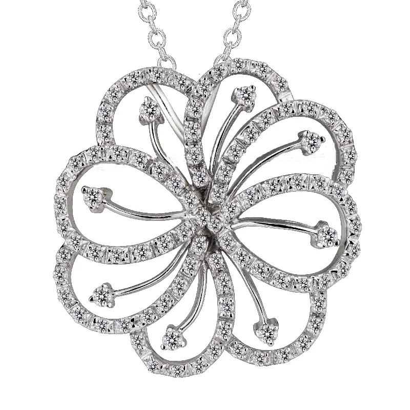 Giselle Round Outlined Flower Pendant