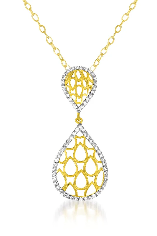 Palais Two Tone Teardrop Pendant