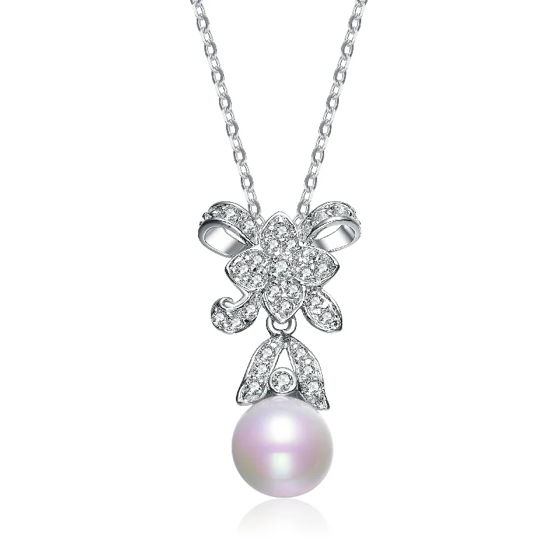 Antoinette Bow Pearl Pendant