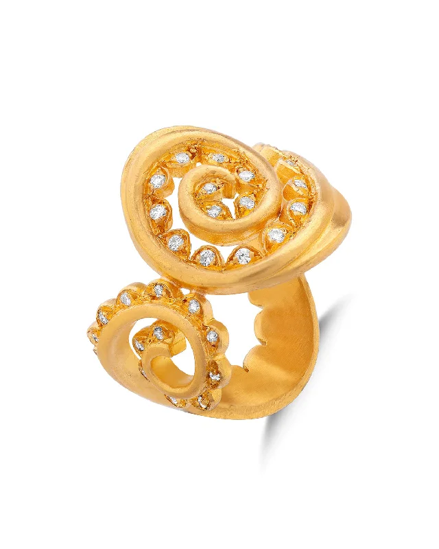 Octopus Ring with Diamonds