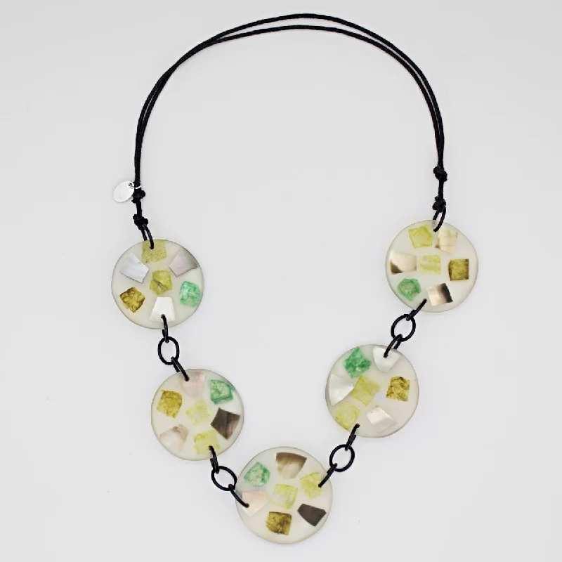 Green Shell Link Necklace