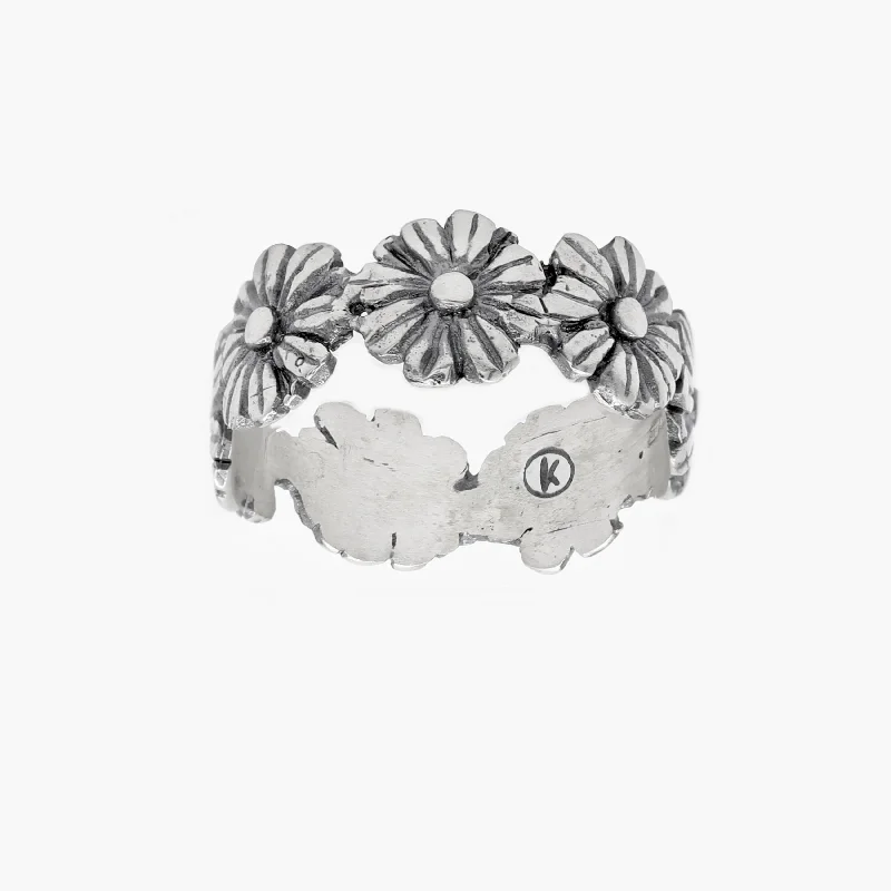 Hand-forged Sterling Silver Daisy Ring